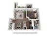 1 Bedroom 3D Floor Plan Lace A1